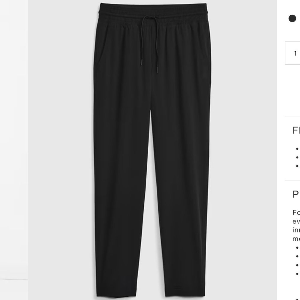 GapFit High Rise Runaround Pants Black XS